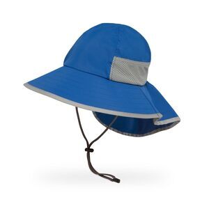 Sunday Afternoons Kids Play Hat Med 2-5 yrs Blue Sun Protection Neck Flap Adjust